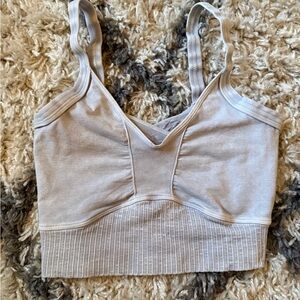 Free People Light Gray Sports Bra